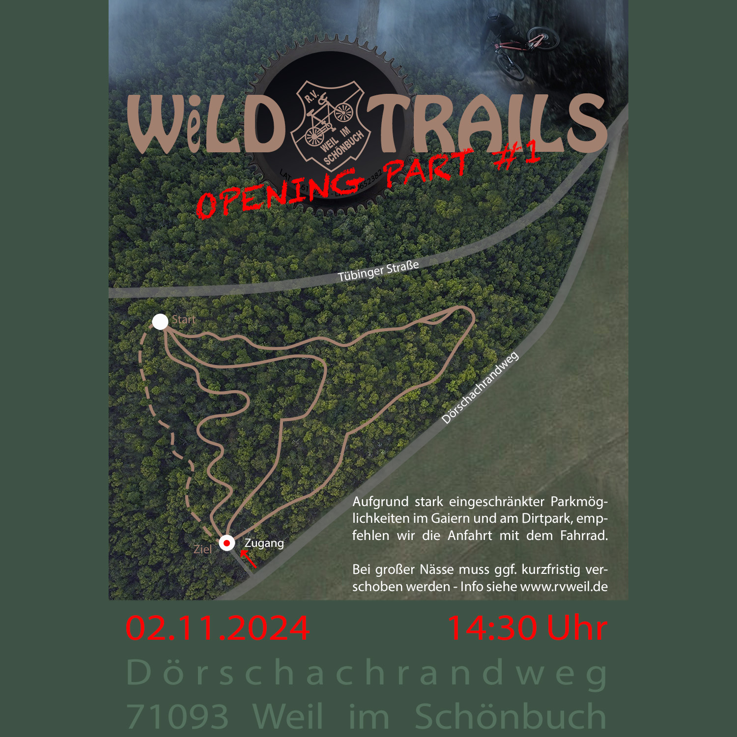 Mountainbike Weild-Trails öffnen am 02.11.2024 um 14:30 Uhr